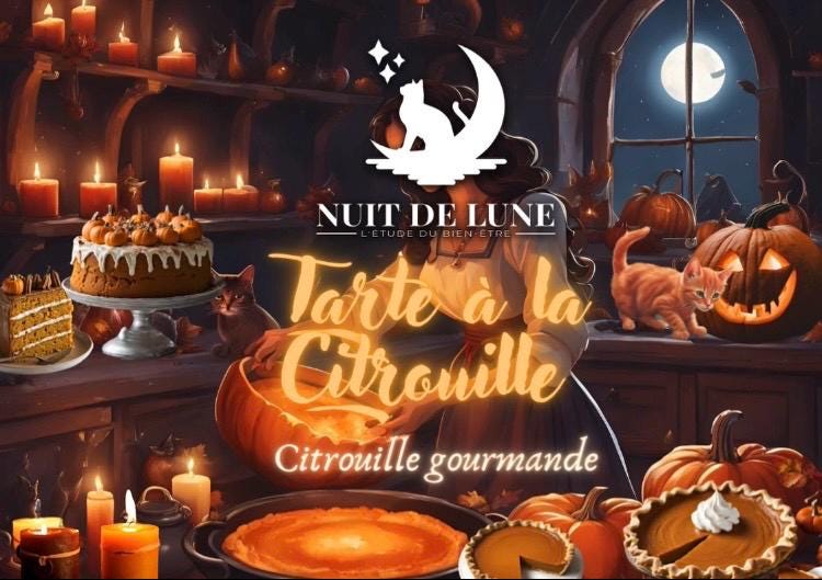 Bougie de luxe artisanale parfumée Halloween TARTE A La CITROUILLE Citrouille merveilleuse Vanille Citrouille Cannelle Pumpkin Spice