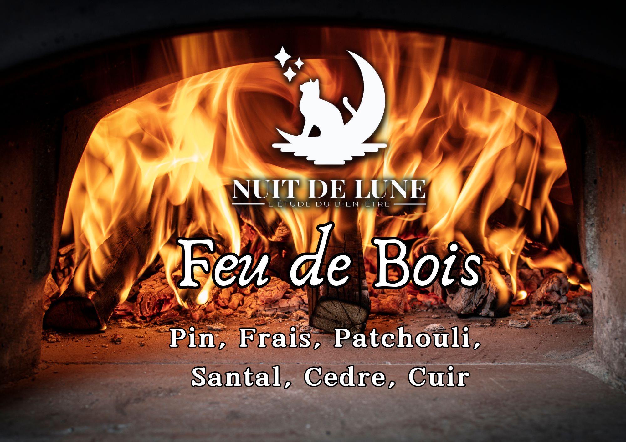 Bougie de luxe artisanale parfumée Noel FEU DE BOIS Pin frais, cedre, patchouli, santal, cuir