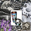 Bougie de luxe artisanale parfumée relaxante aux cristaux PLEINE LUNE Lavande, Bois de Rose, Camomille, Hématite