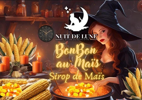 bougie de luxe artisanale parfumée Halloween BONBON De MAIS parfum Sirop de Maïs