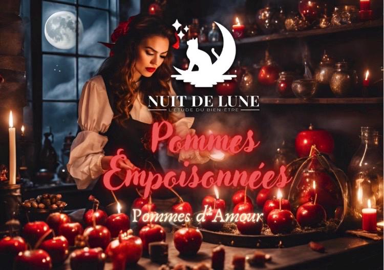 bougie de luxe artisanale parfumée Halloween POMMES EMPOISONNÉES parfum Pommes d’Amour